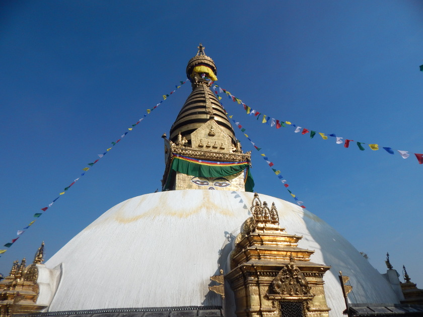 Die Stupa von Swayambhunath in Kathmandu